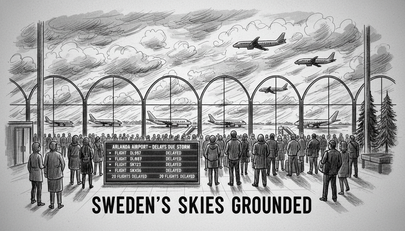 Sweden's Arlanda Airport: 20 Flights Delayed After Storm