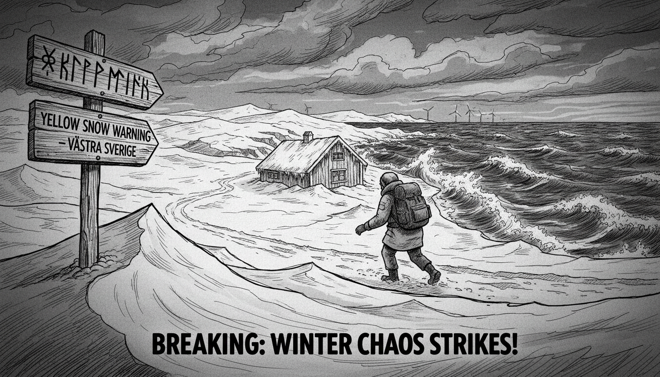 Yellow Snow Warning Issued for Western Sweden as First Winter Snowfall Arrives