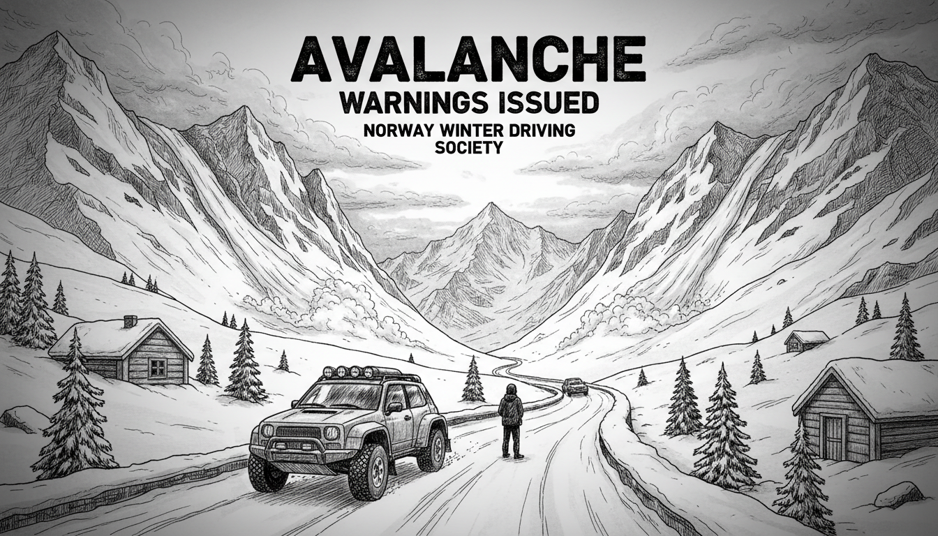 Norway Winter Driving: 2 Avalanche Warnings Issued