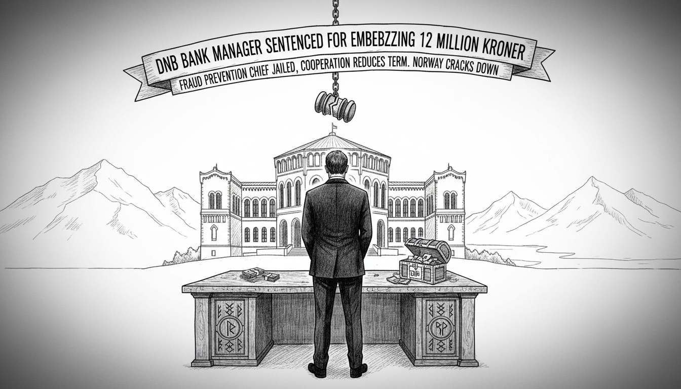 DNB Bank Manager Sentenced for Embezzling 12 Million Kroner