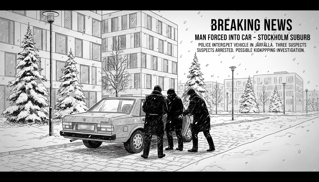 Man Forced Into Car in Stockholm Suburb