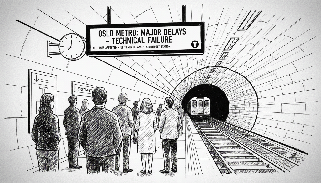 Major Disruptions Hit All Oslo Metro Lines Due to Technical Failure