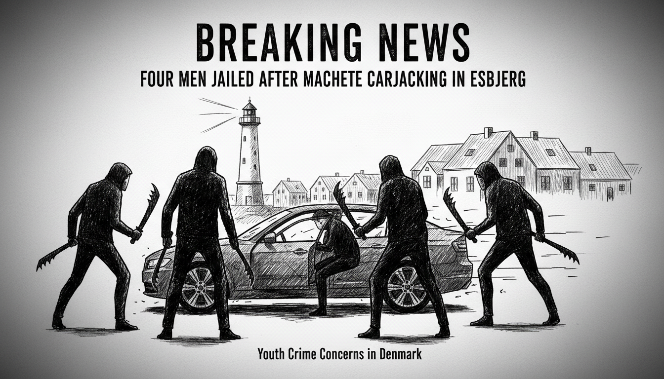 Four Men Jailed After Machete Carjacking in Esbjerg