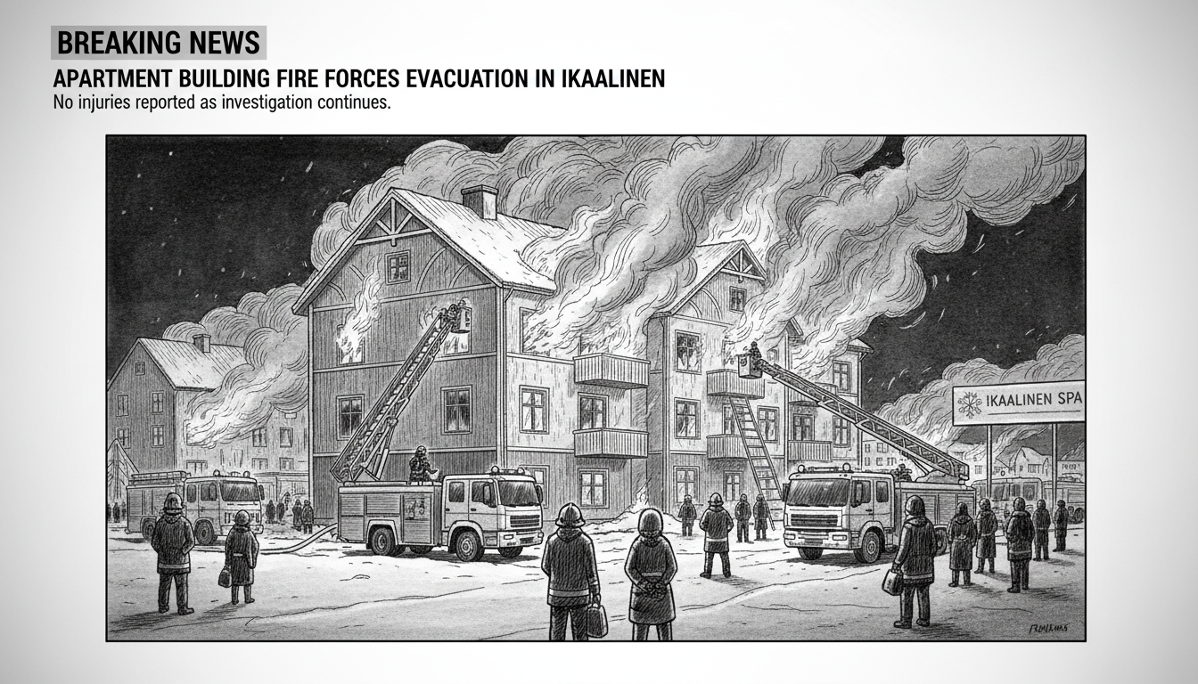 Apartment Building Fire Forces Evacuation in Ikaalinen