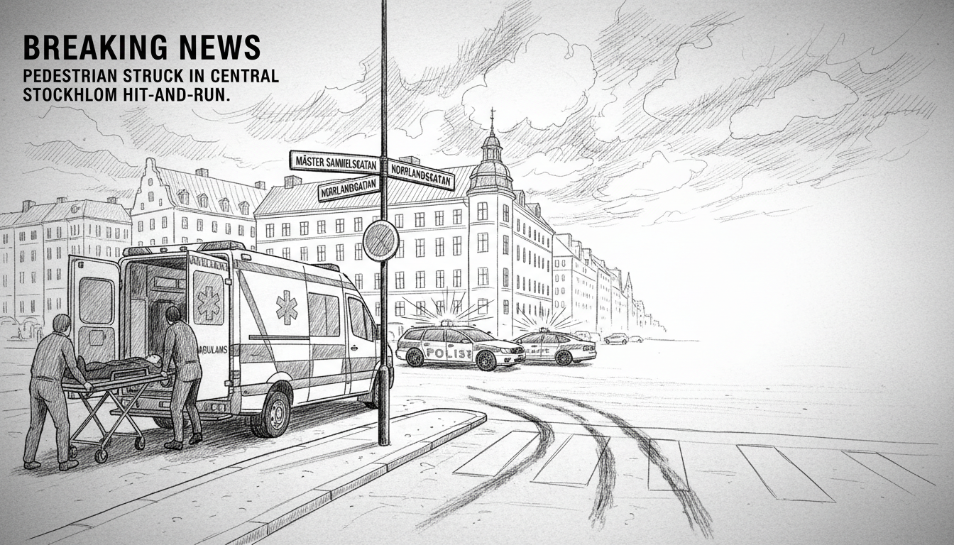 Pedestrian Struck in Central Stockholm Hit-and-Run