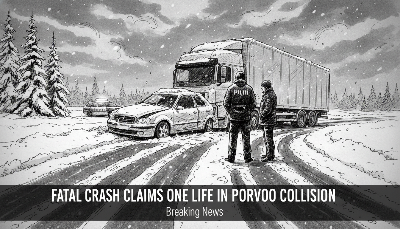 Fatal Crash Claims One Life in Porvoo Collision