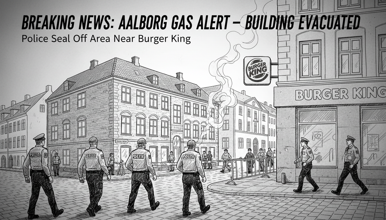 Police Evacuate Building Near Burger King in Aalborg City Center
