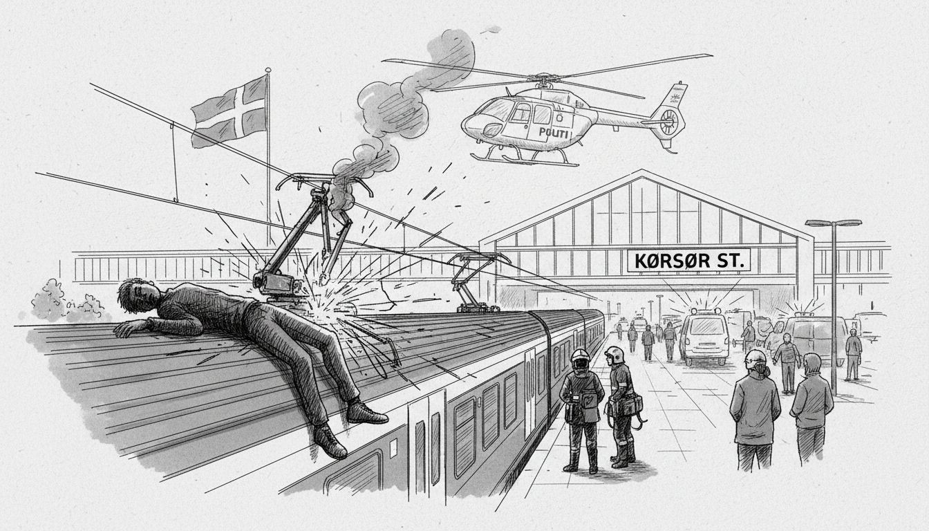 Young Man Critically Injured After Climbing Train Roof in Denmark
