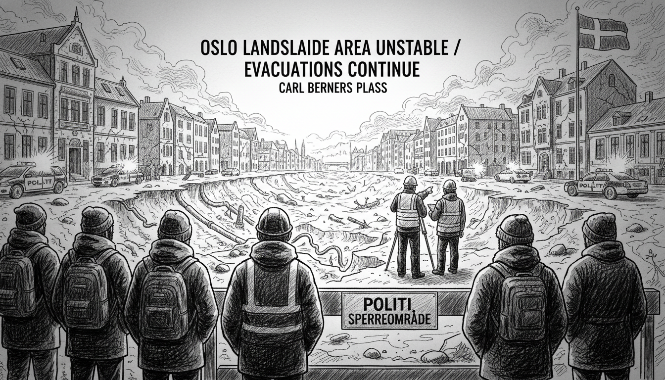 Oslo Landslide Area Remains Unstable as Evacuations Continue