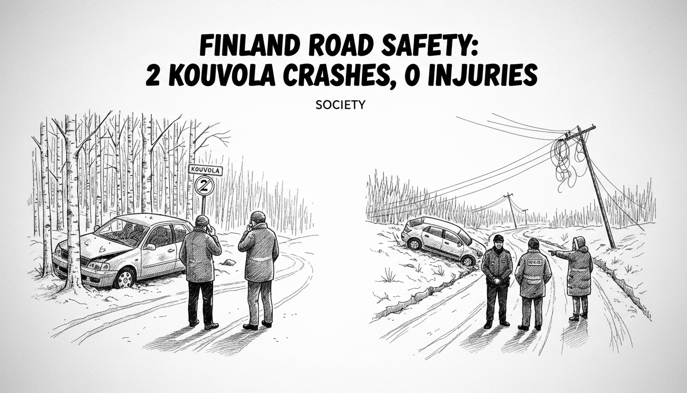 Finland Road Safety: 2 Kouvola Crashes, 0 Injuries