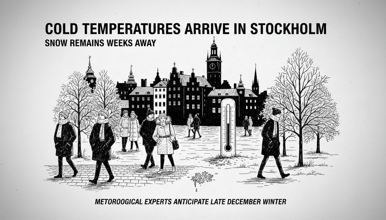 Cold Temperatures Arrive in Stockholm But Snow Remains Weeks Away
