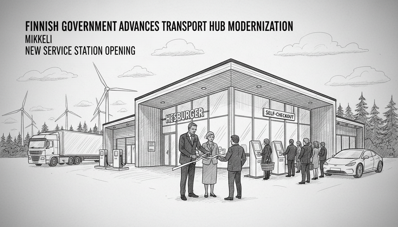 Finnish Government Advances Transport Hub Modernization with New Service Station Opening