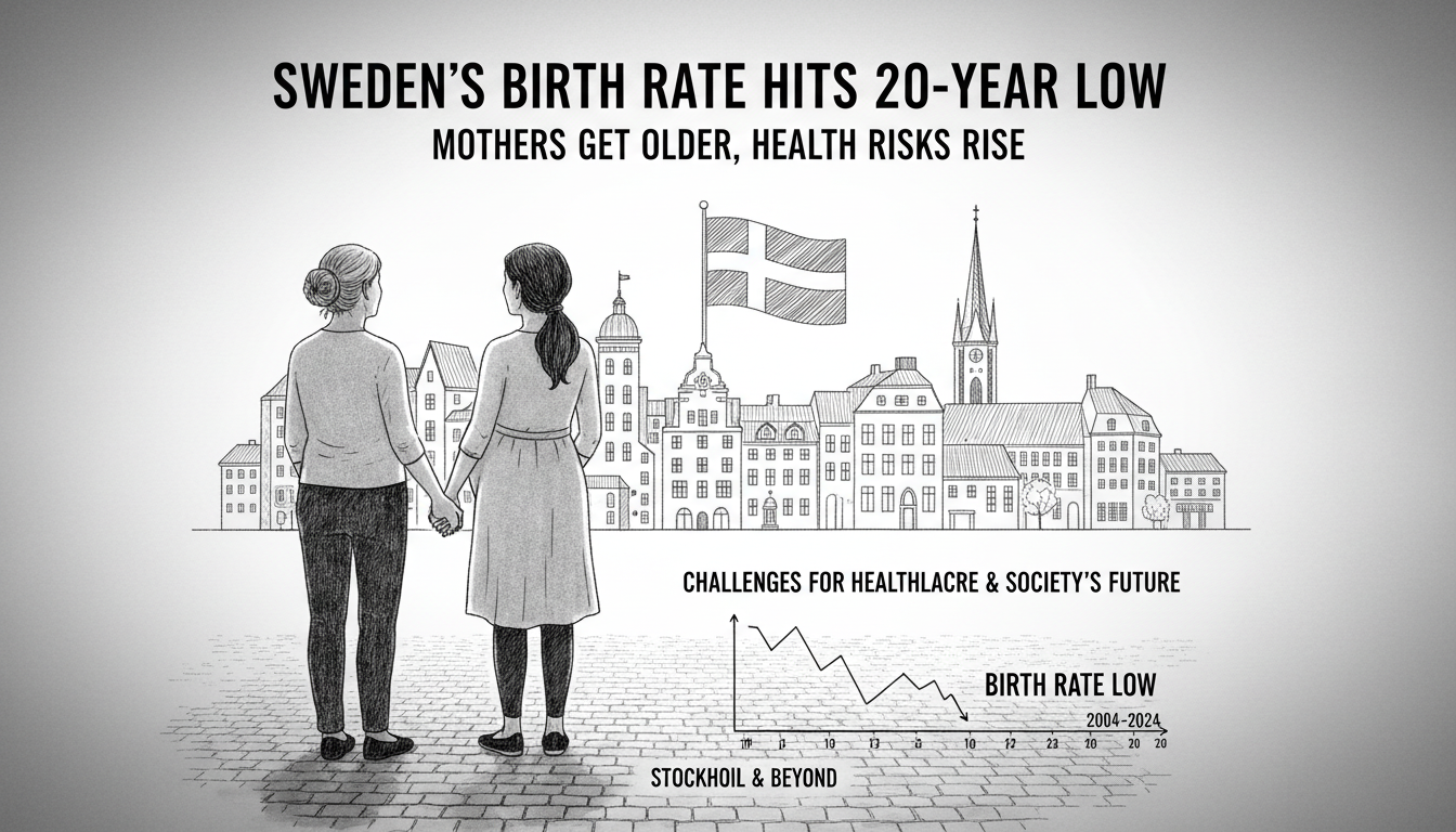 Sweden's Birth Rate Hits 20-Year Low as Mothers Get Older