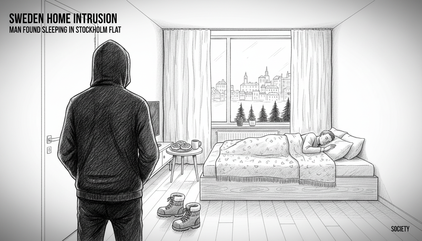 Sweden Home Intrusion: Man Found Sleeping in Stockholm Flat