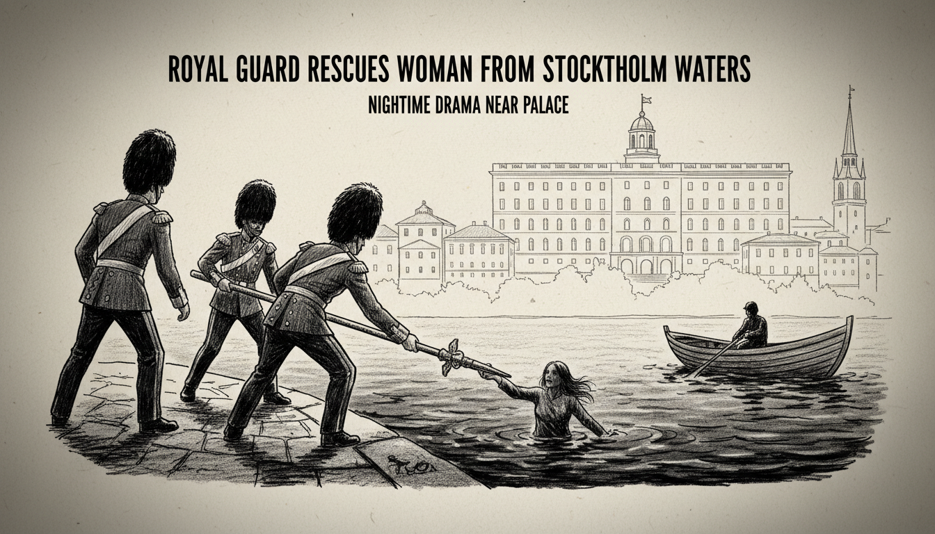 Royal Guard Soldier Rescues Woman from Stockholm Waters