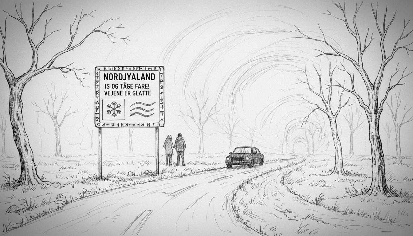 Denmark Issues North Jutland Road Warning: Ice and Fog