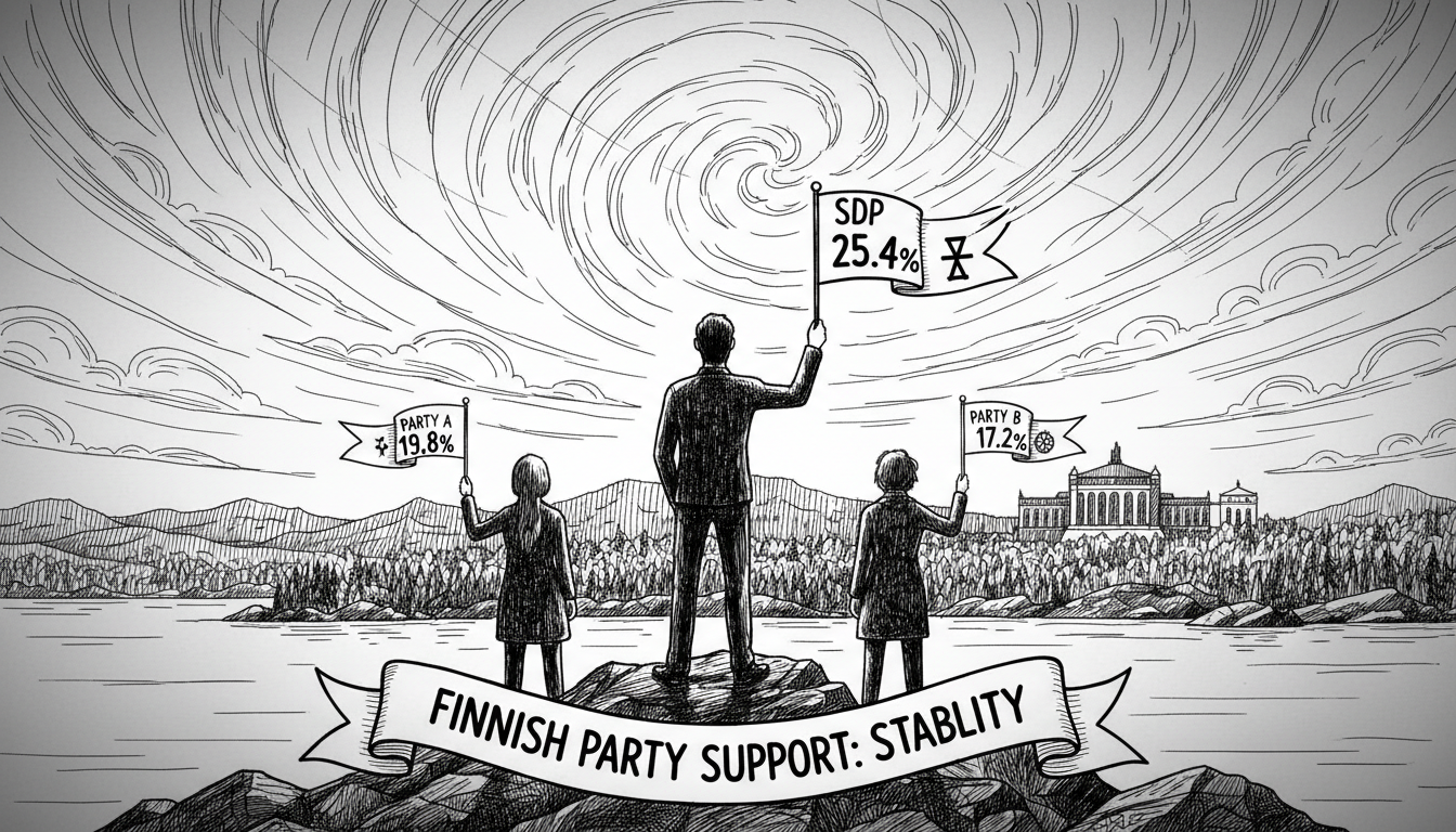 SDP Maintains Clear Lead in Finnish Party Support Poll