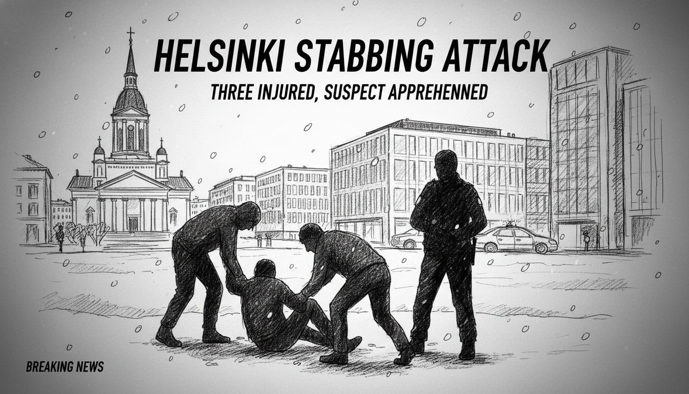 Three Injured in Helsinki Stabbing Attack, Suspect with Criminal History Apprehended