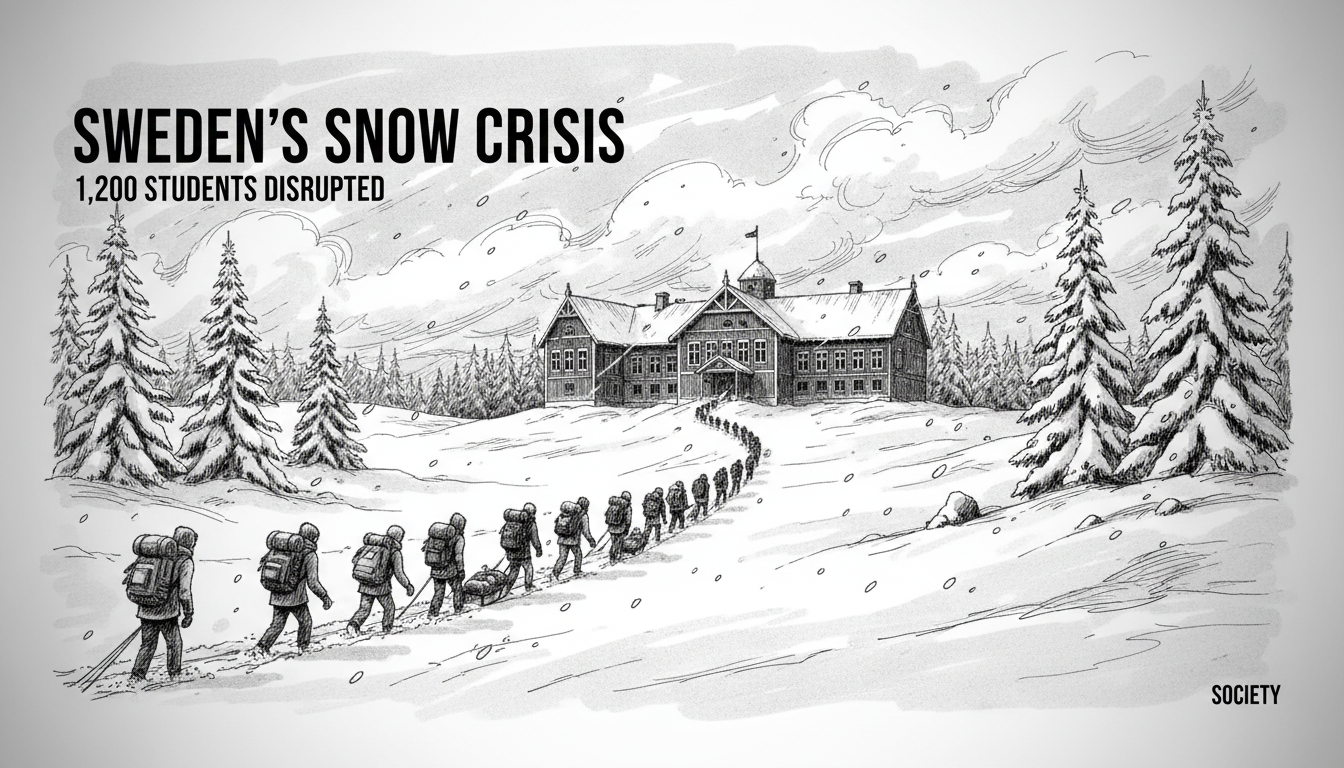 Sweden's Snow Crisis: 1,200 Students Disrupted
