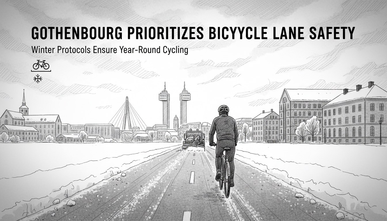 Gothenburg Prioritizes Bicycle Lane Safety During Winter Conditions
