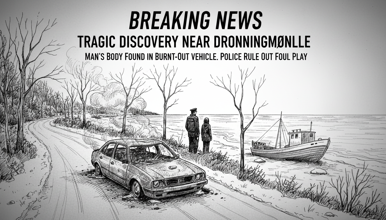 Man Found Dead in Burning Vehicle Near Dronningmølle