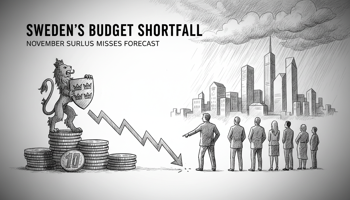 Sweden's State Budget Shows November Surplus, But Misses Forecast