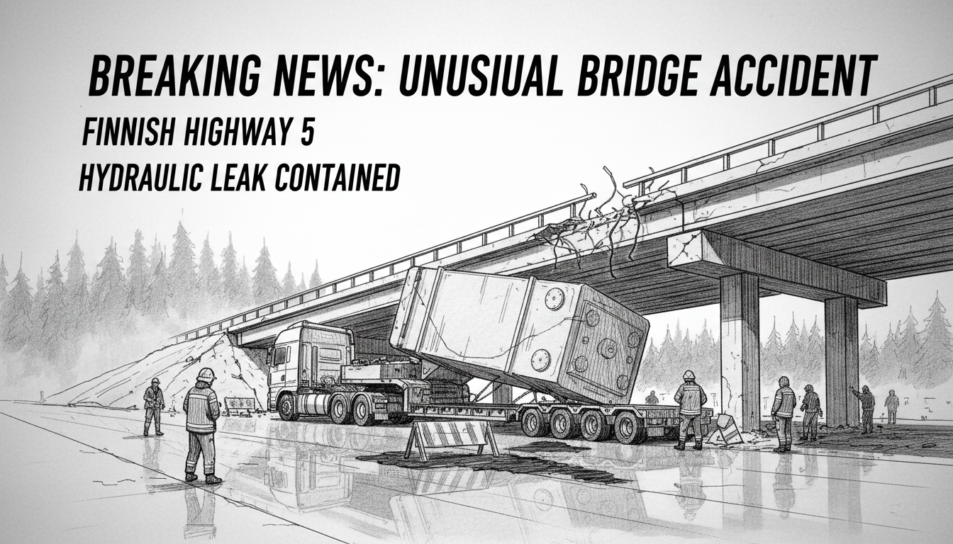 Unusual Bridge Accident on Finnish Highway 5