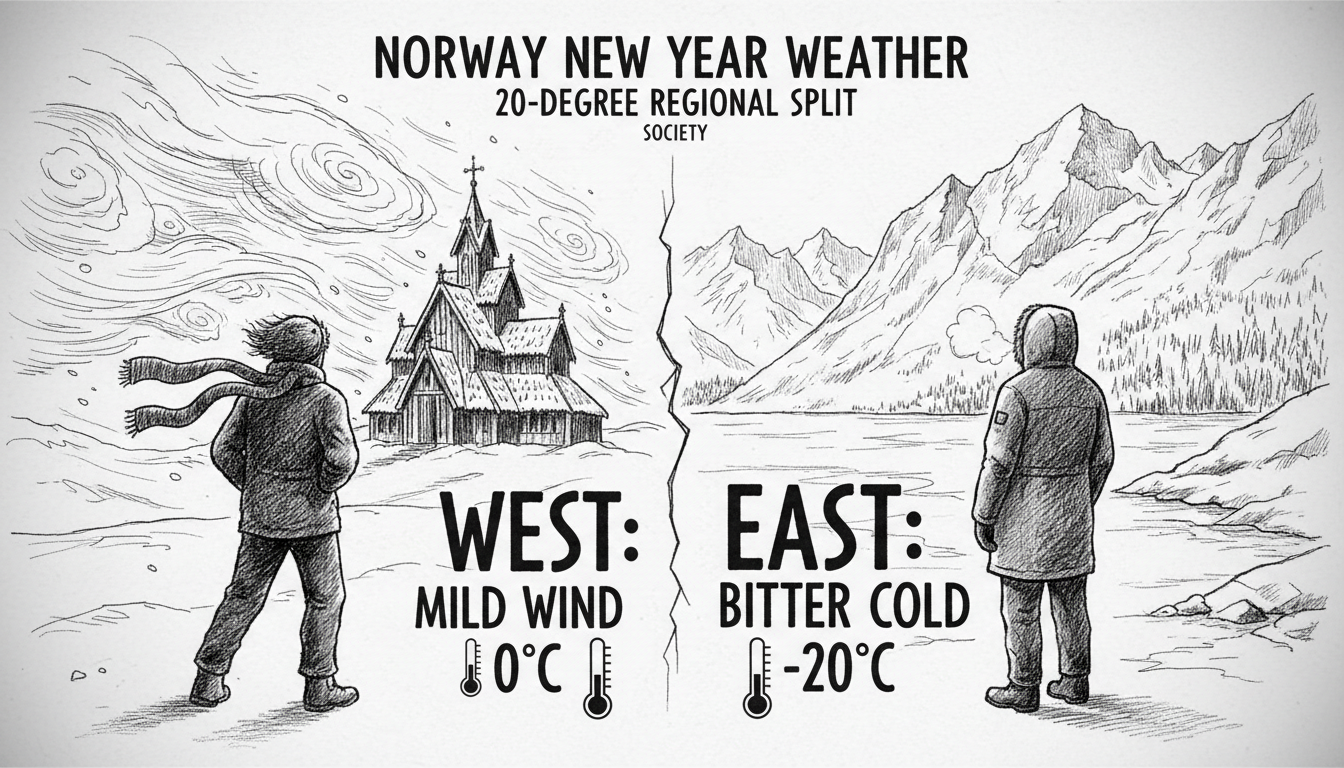 Norway New Year Weather: 20-Degree Regional Split