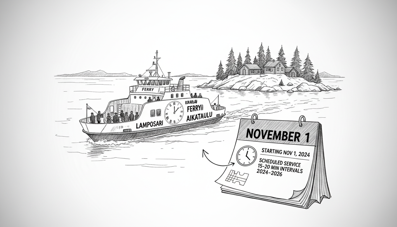 Finland's Lamposaari Ferry Shifts to Scheduled Service