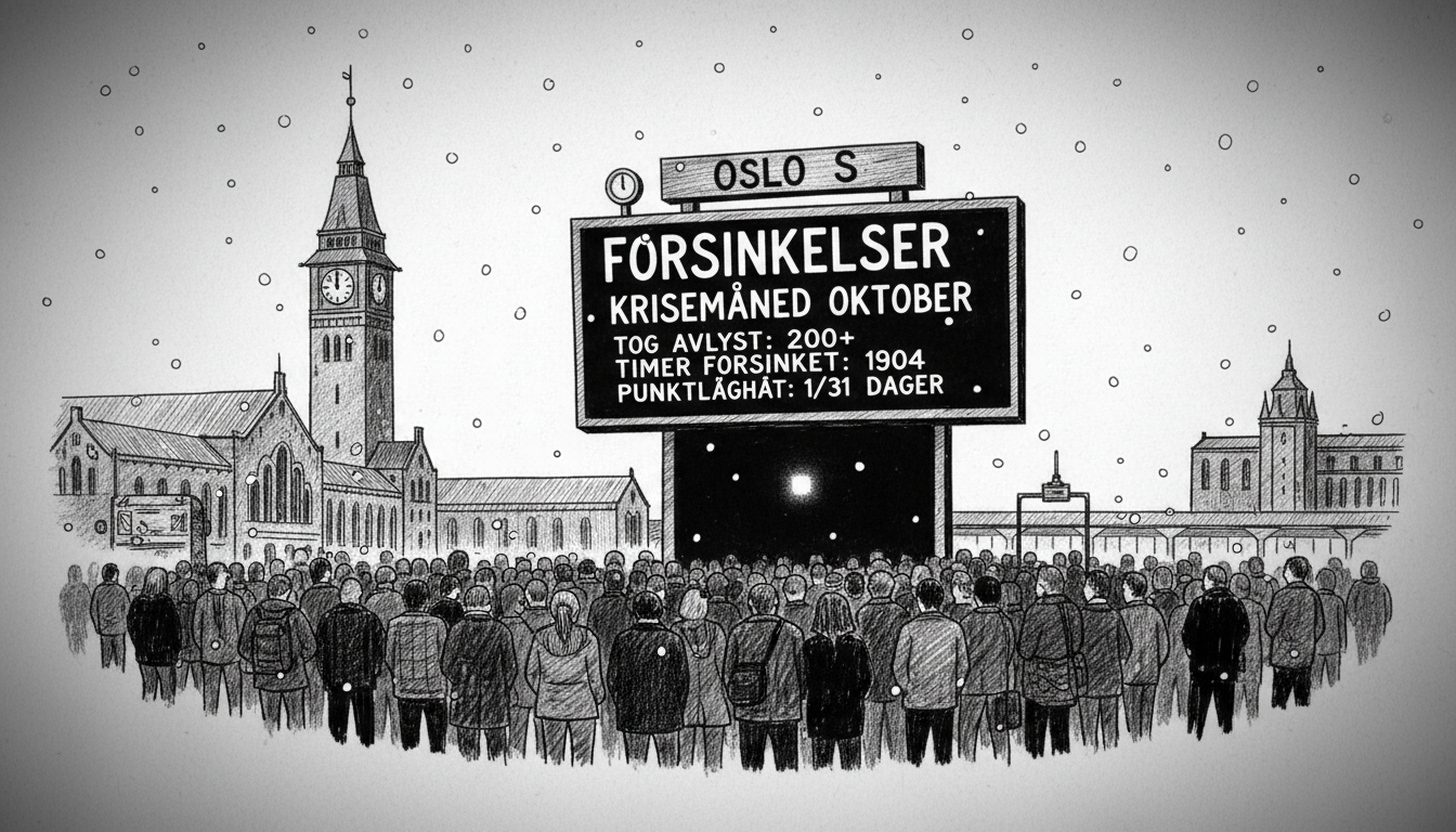 Crisis Month for Norwegian Rail: Oslo Rush Hour Targets Missed