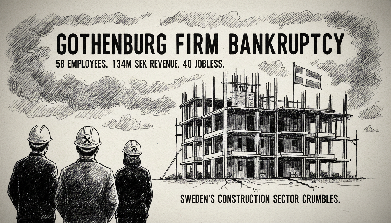 Gothenburg Construction Firm Collapses Into Bankruptcy