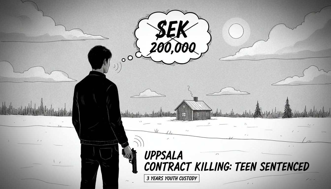 Teenager sentenced for contract killing of Uppsala father