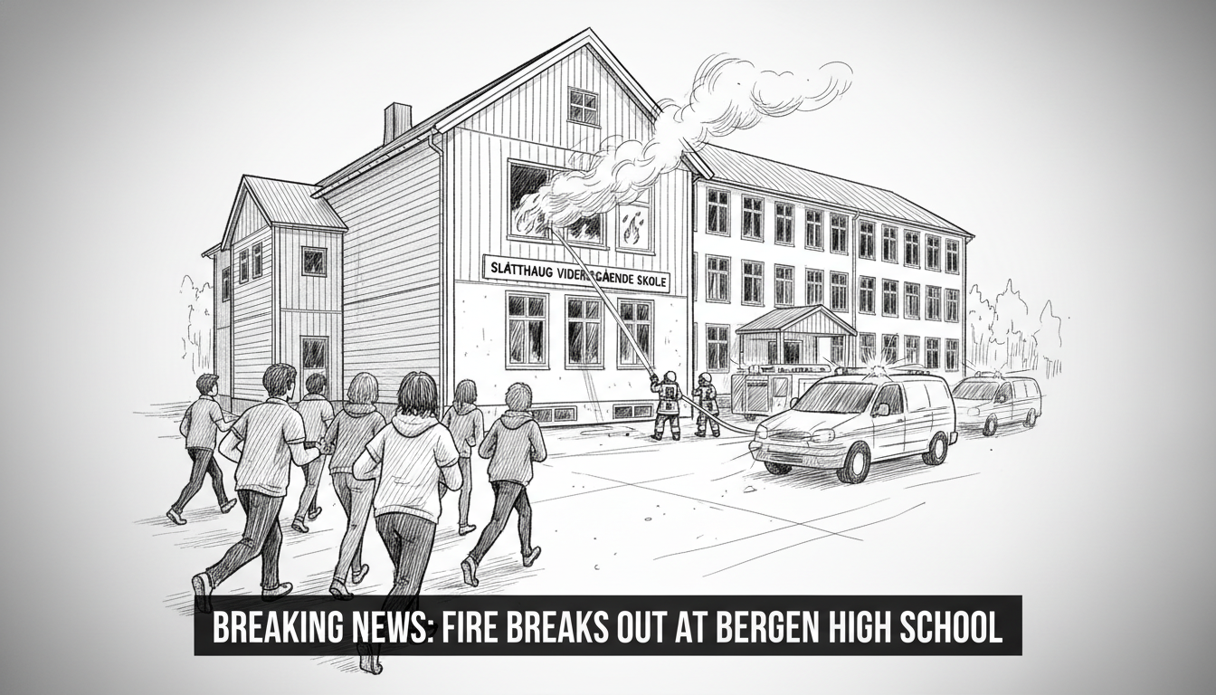Fire Breaks Out at Bergen High School