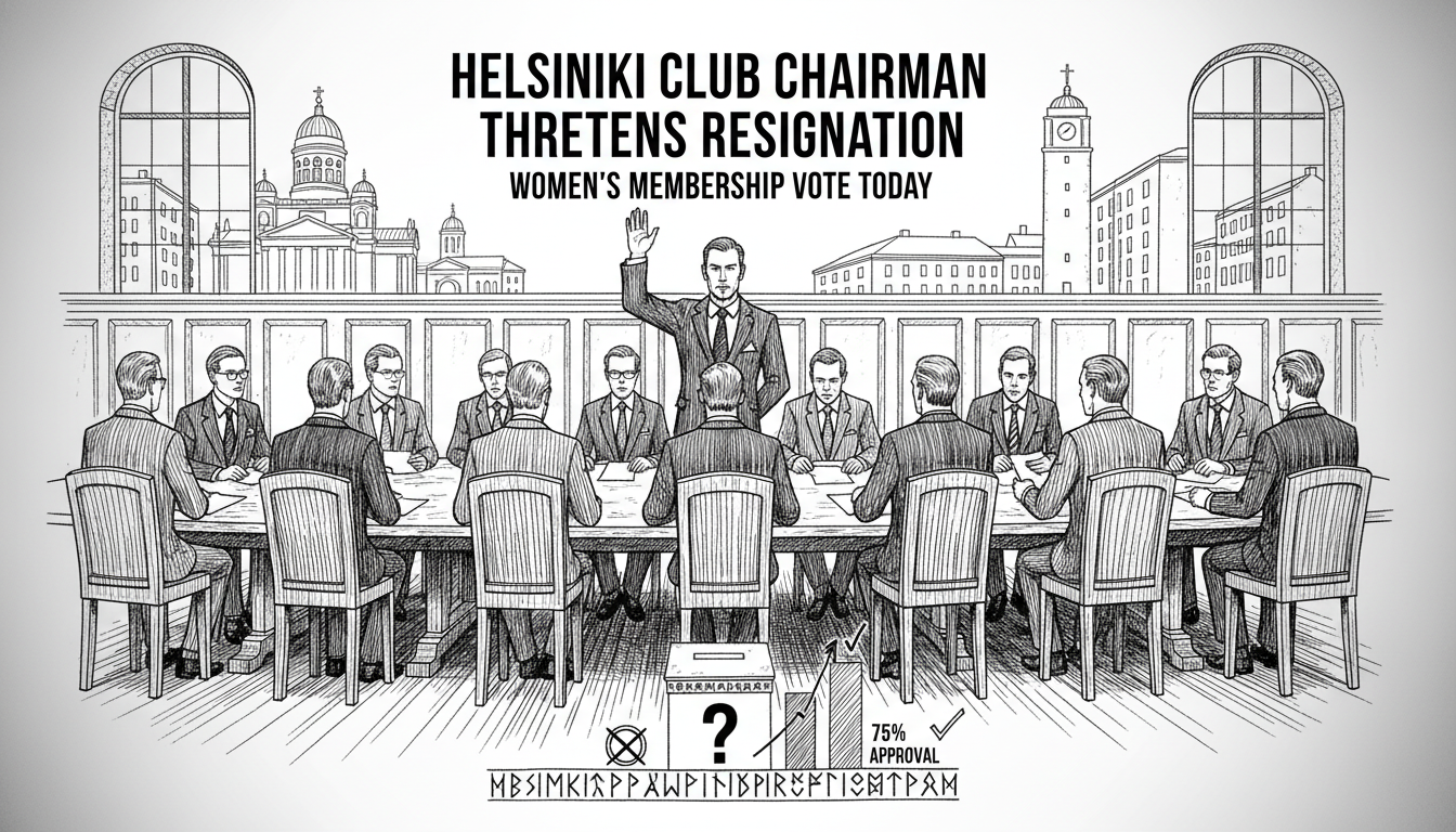 Helsinki Club Chairman Threatens Resignation Over Women's Membership Vote