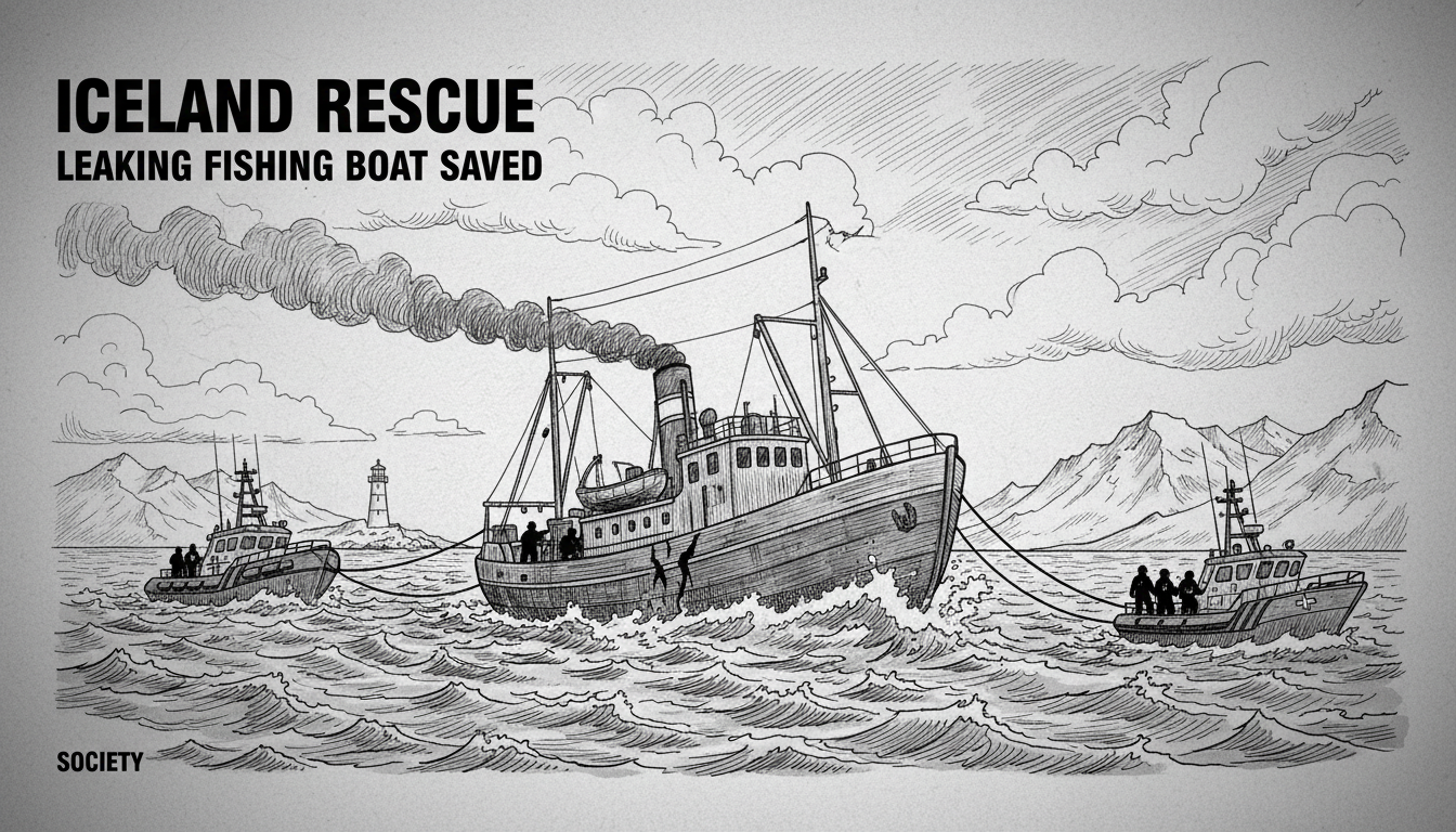 Iceland Rescue: Leaking Fishing Boat Saved