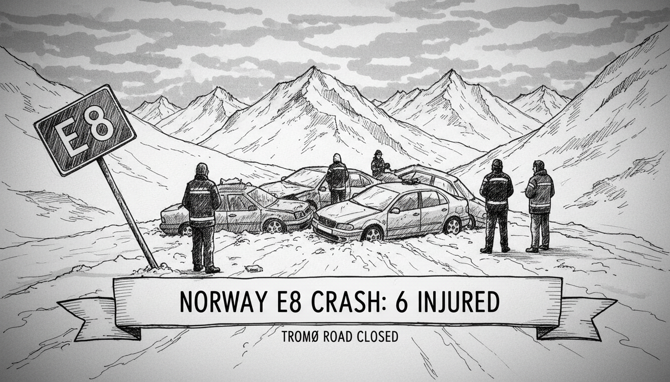 Norway's E8 Crash: 6 Injured, Tromsø Road Closed