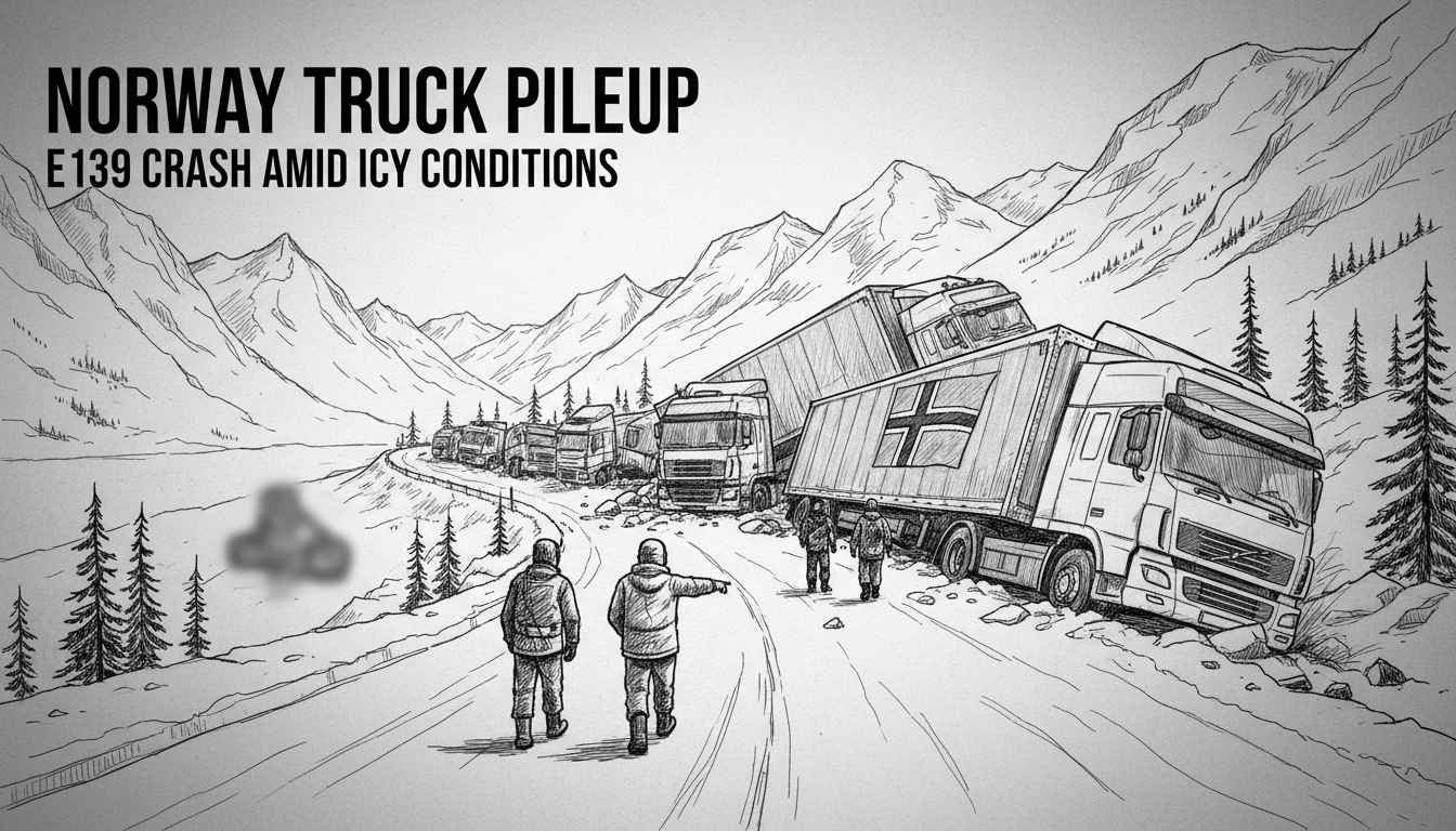 Norway Truck Pileup: E139 Crash Amid Icy Conditions