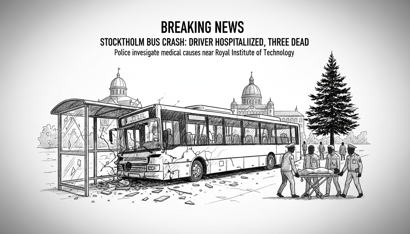 Driver Hospitalized After Stockholm Bus Crash That Killed Three