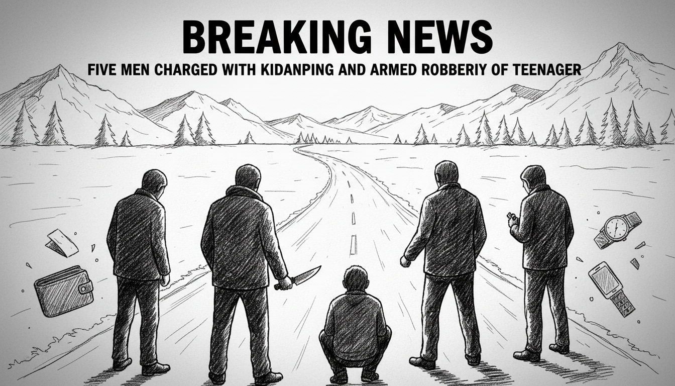 Five Men Charged With Kidnapping and Armed Robbery of Teenager