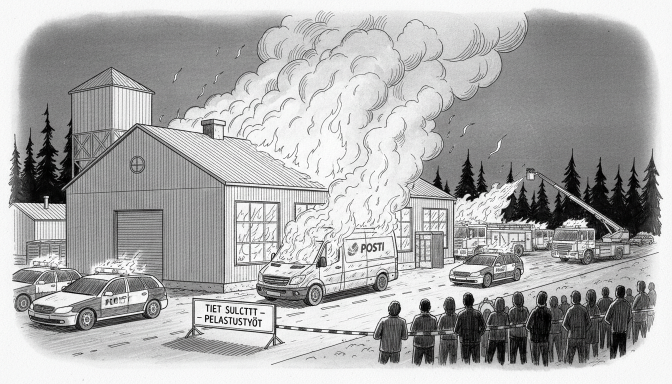 Major Fire Erupts in Pirkkala Industrial Area