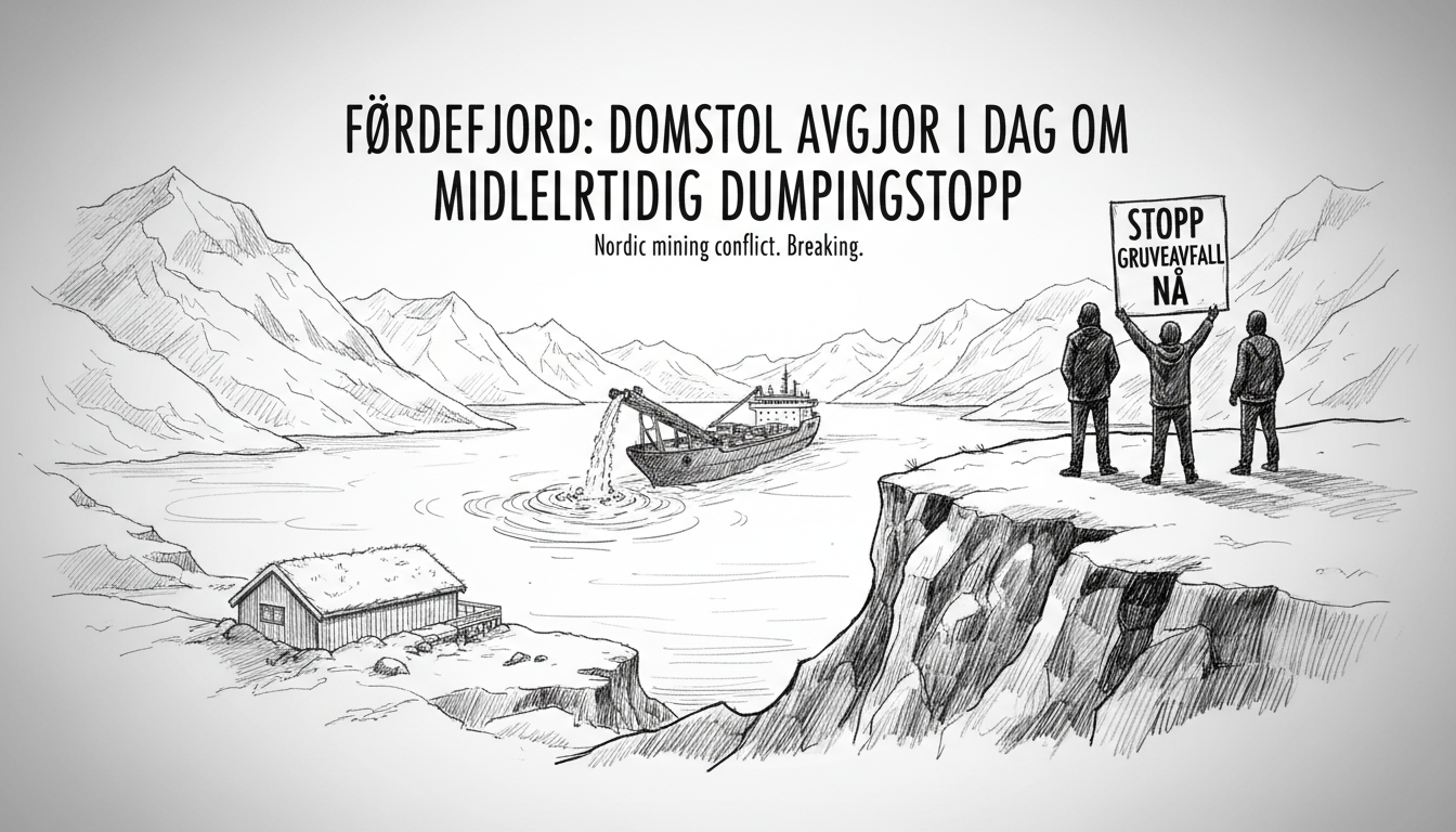Court Rules Today on Temporary Halt to Mining Waste Dumping in Førdefjord