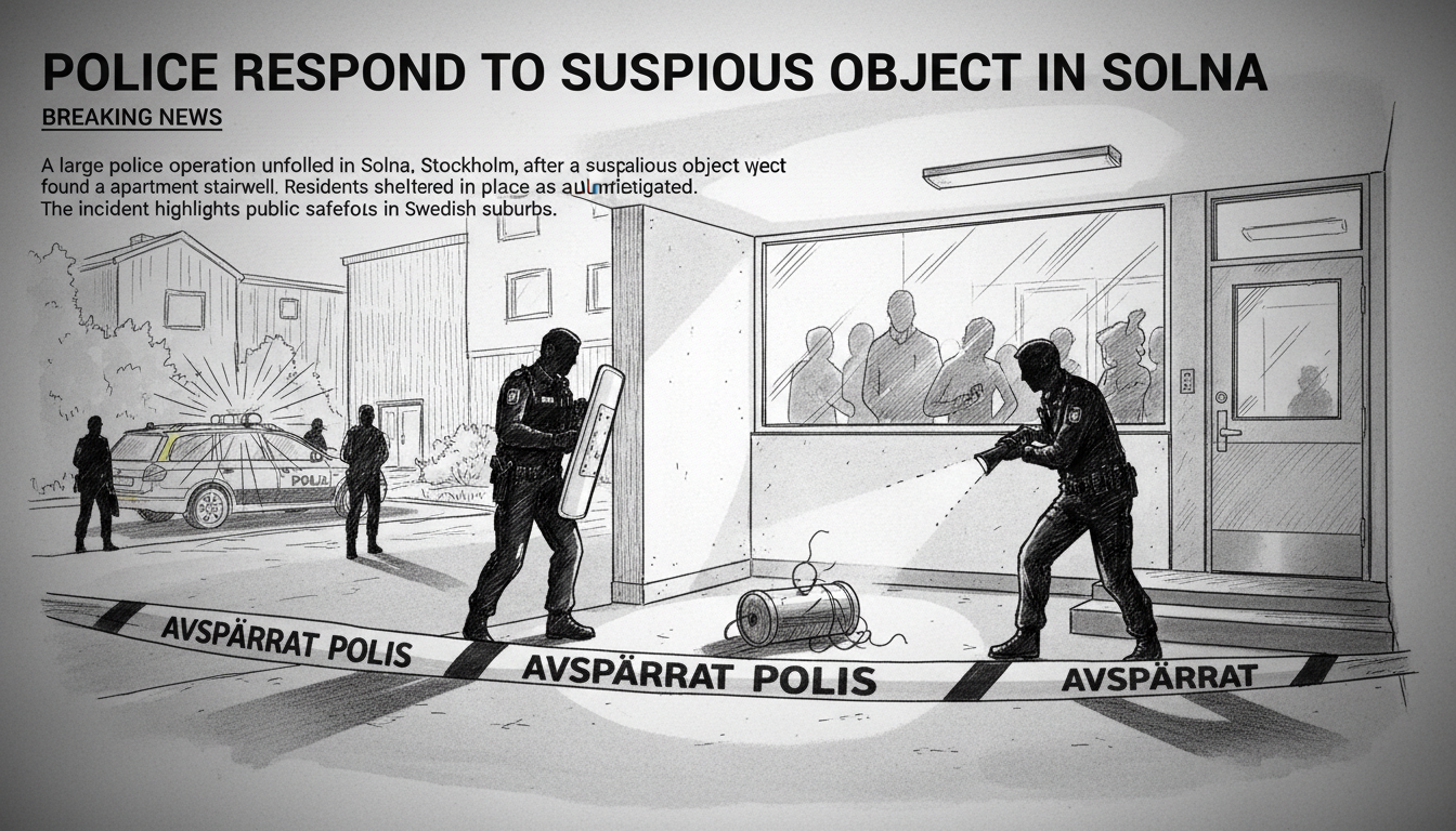 Police Respond to Suspicious Object in Solna Apartment Building