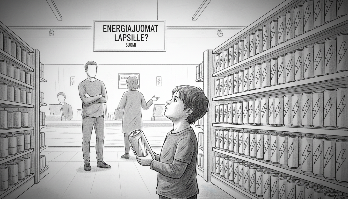 Energy Drinks Sold to Young Children in Finnish Supermarkets