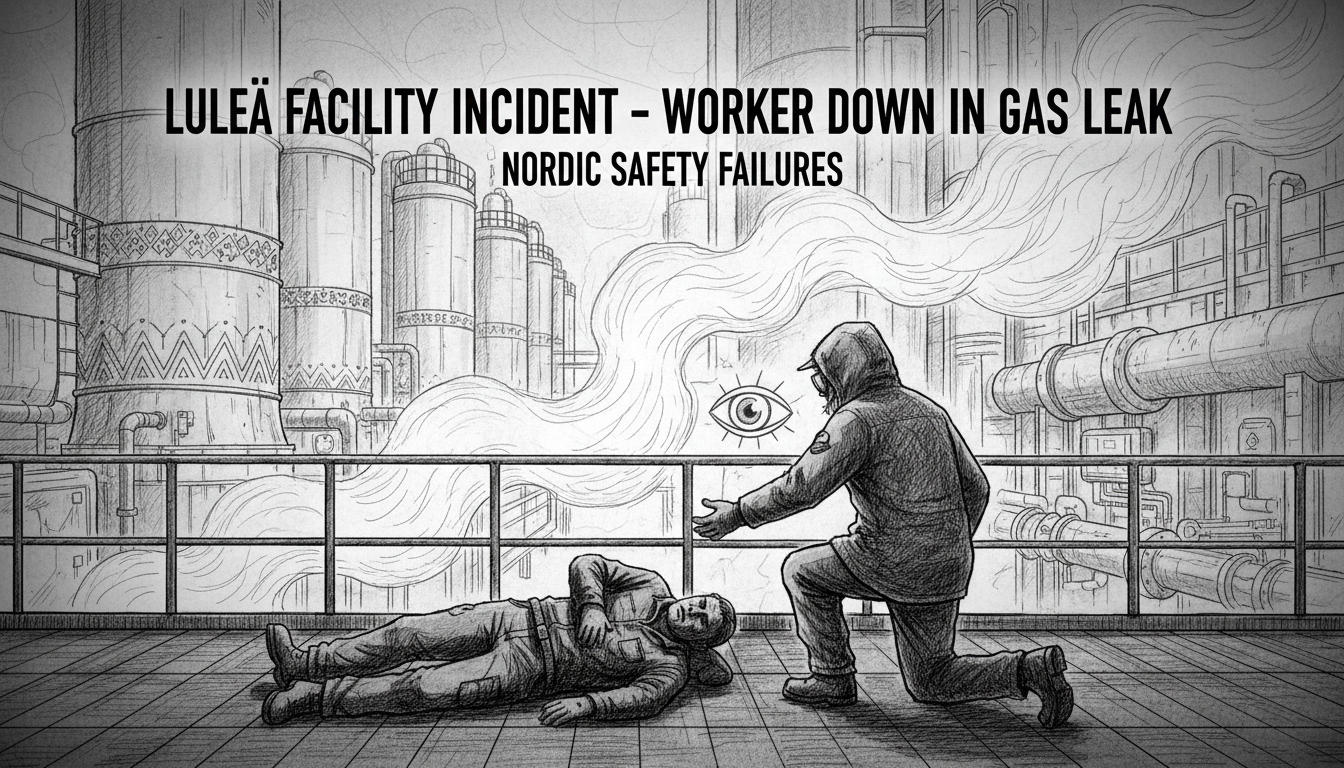 Worker Knocked Unconscious in Gas-Filled Room at Luleå Facility