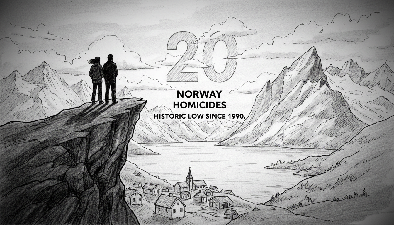 Norway Records 20 Homicides: Historic Low Since 1990