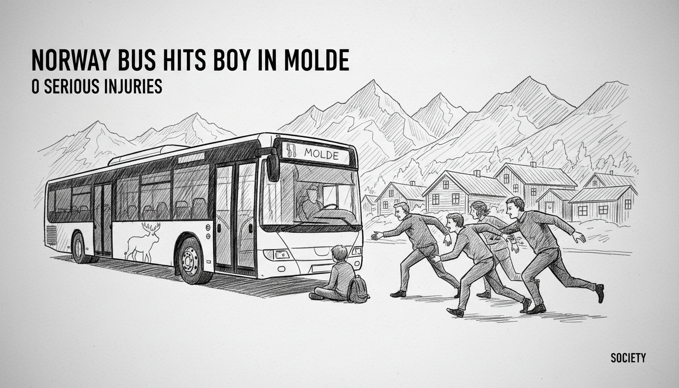 Norway Bus Hits Boy in Molde: 0 Serious Injuries