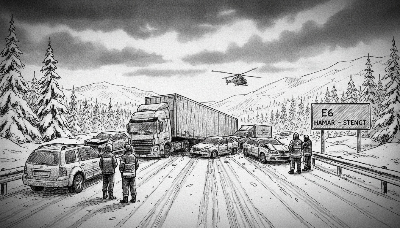 Multiple Vehicle Accidents on Eastern Norway Highways Create Traffic Chaos