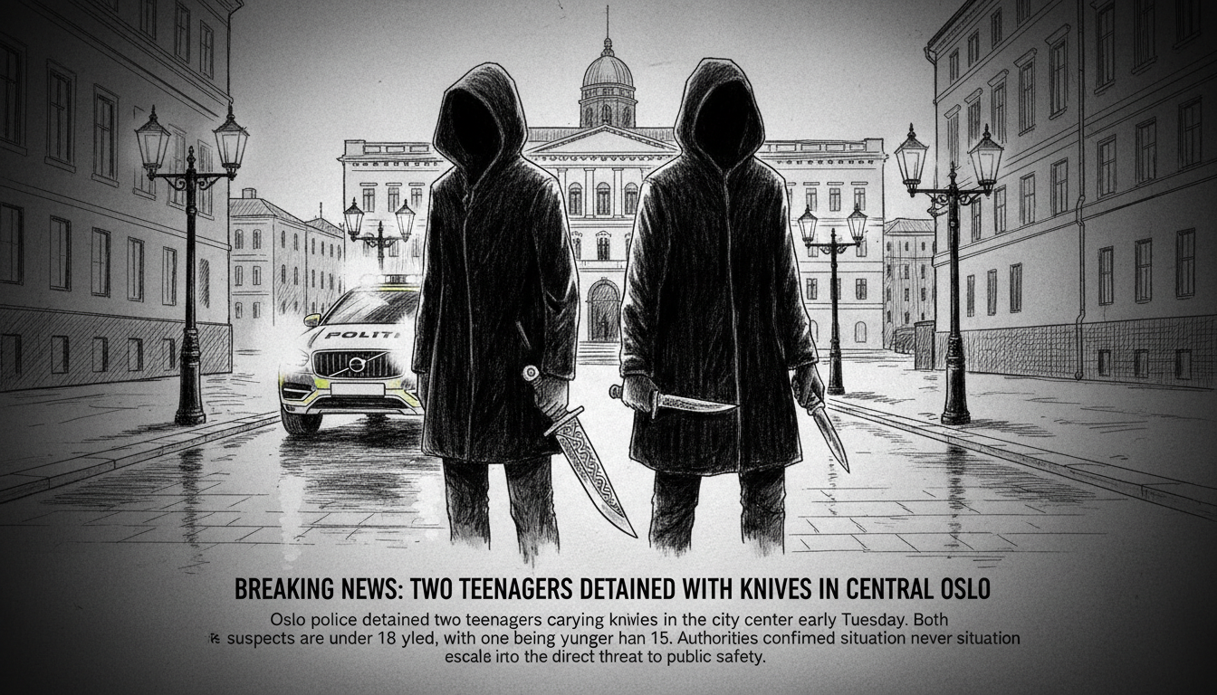 Two Teenagers Detained with Knives in Central Oslo