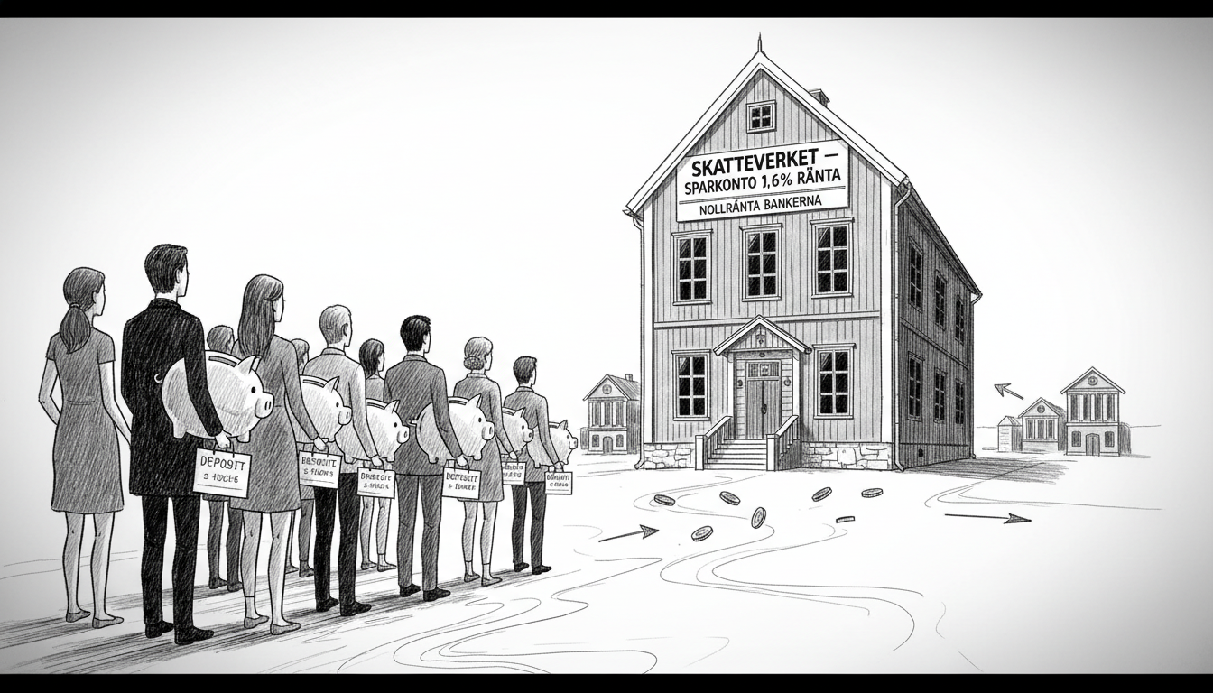 Zero Interest on Bank Accounts Sparks Swedish Tax Agency Savings Trend