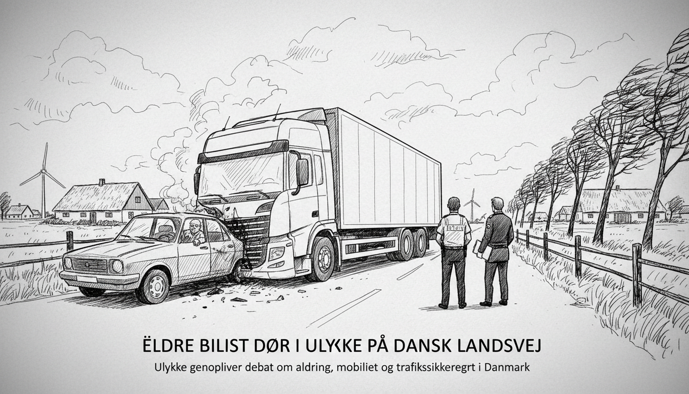 Elderly Driver Dies in Collision with Truck on Danish Country Road